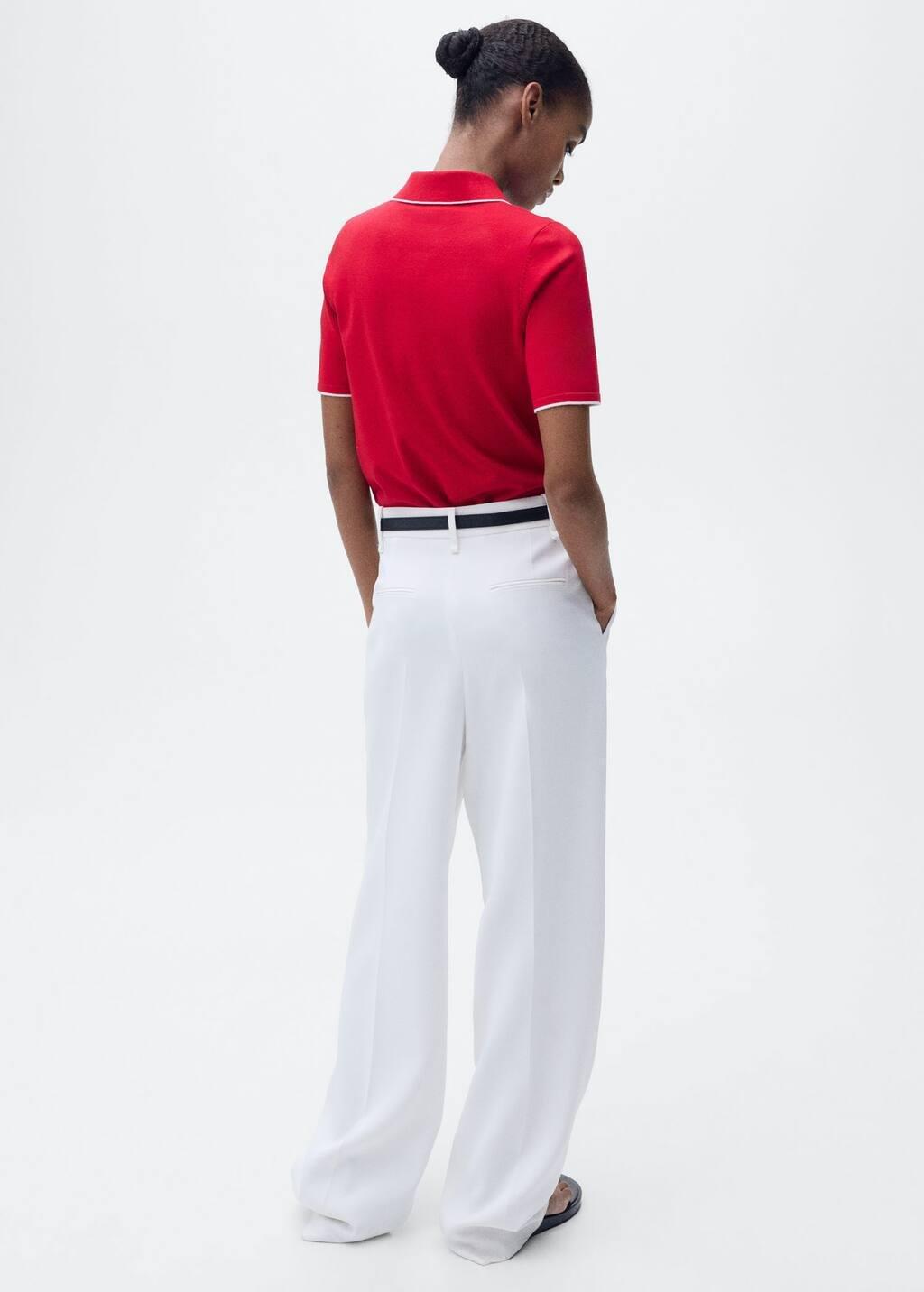 RED Polo-neck sweater with contrasting trims, , large image number 5
