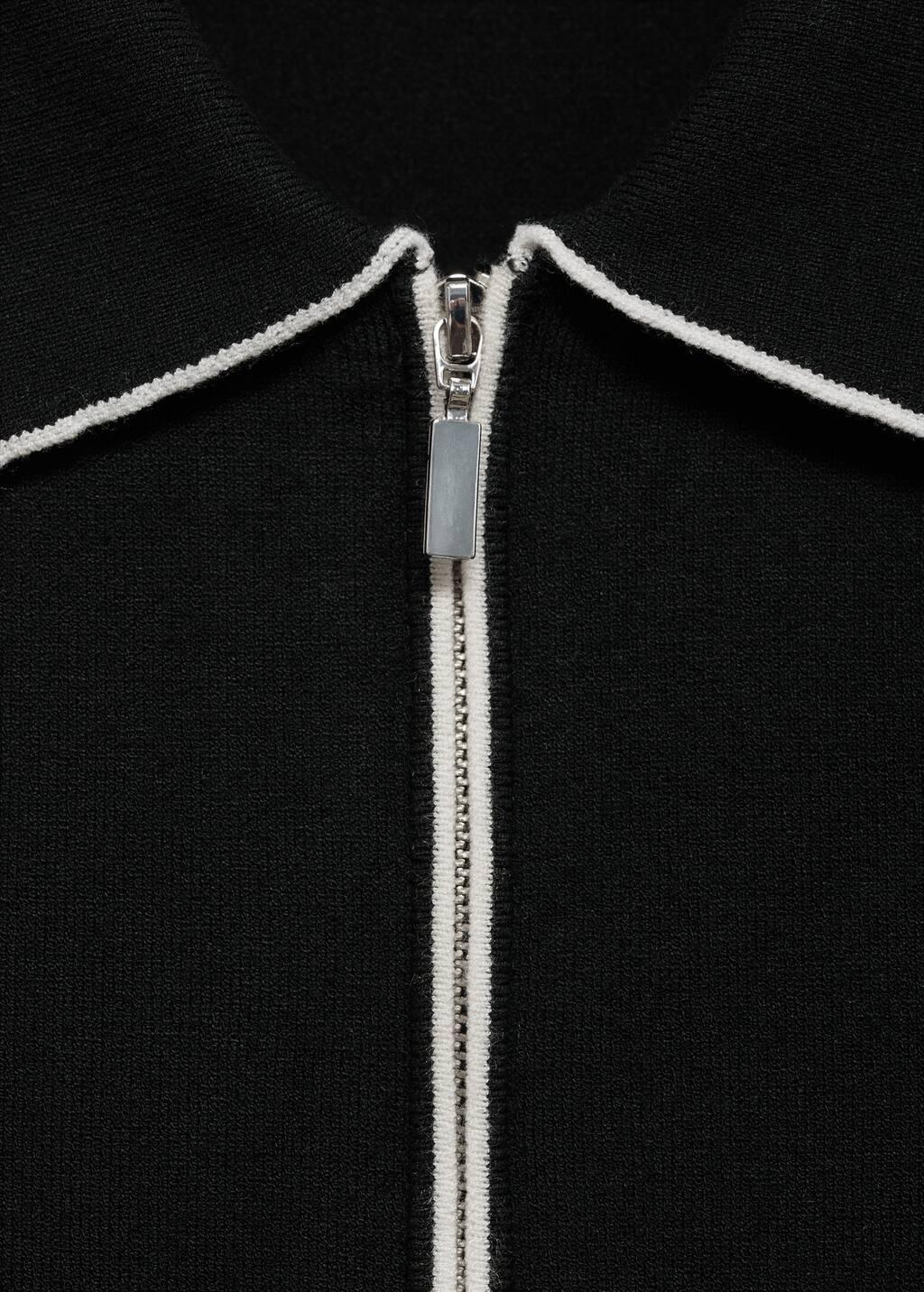 BLACK Polo-neck sweater with contrasting trims, , large image number 2