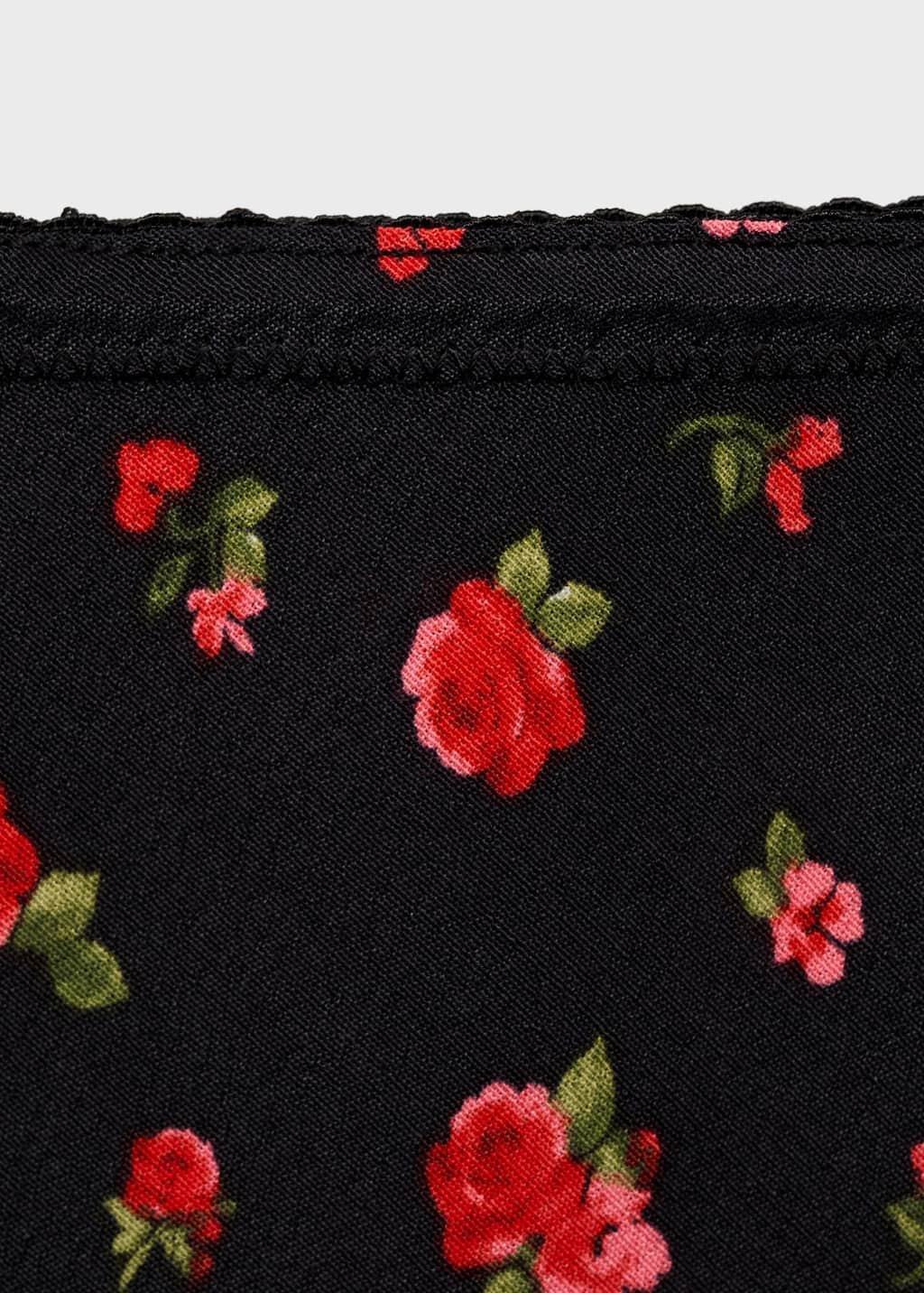 Black Long Floral Flared Skirt, , large image number 2