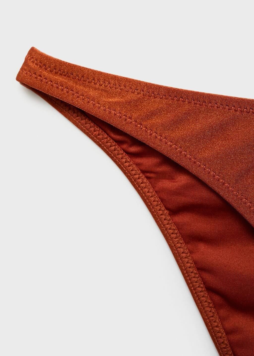 Orange Shiny Finish Bikini Bottom, , large image number 2