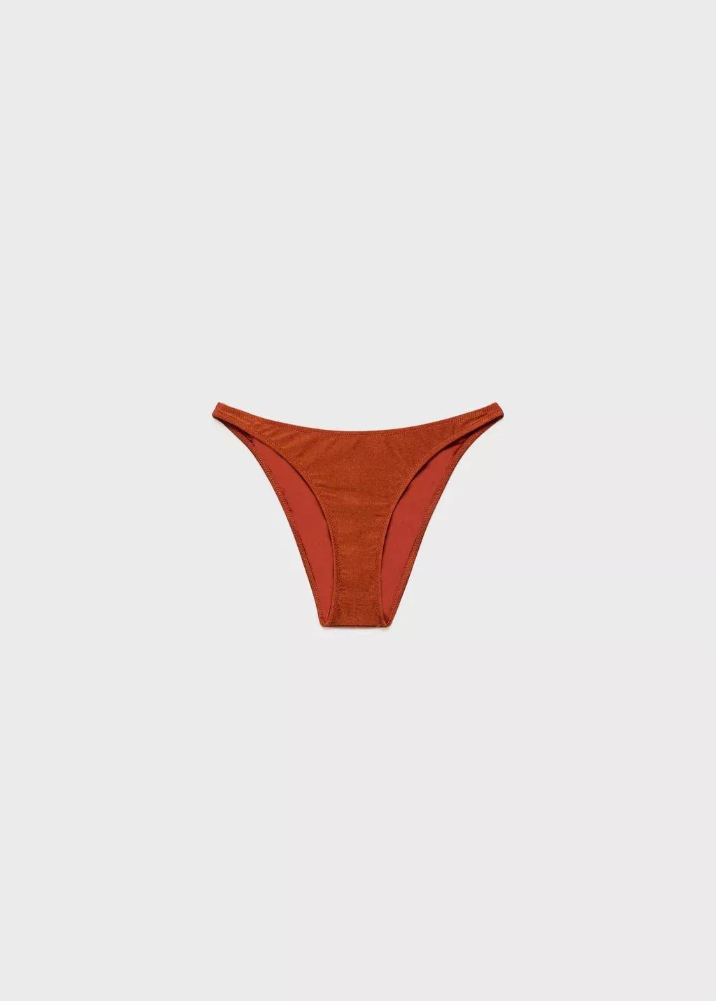 Orange Shiny Finish Bikini Bottom, , large image number 3