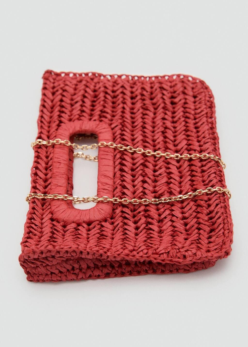Red Natural Fibre Bag, Red, large image number 2