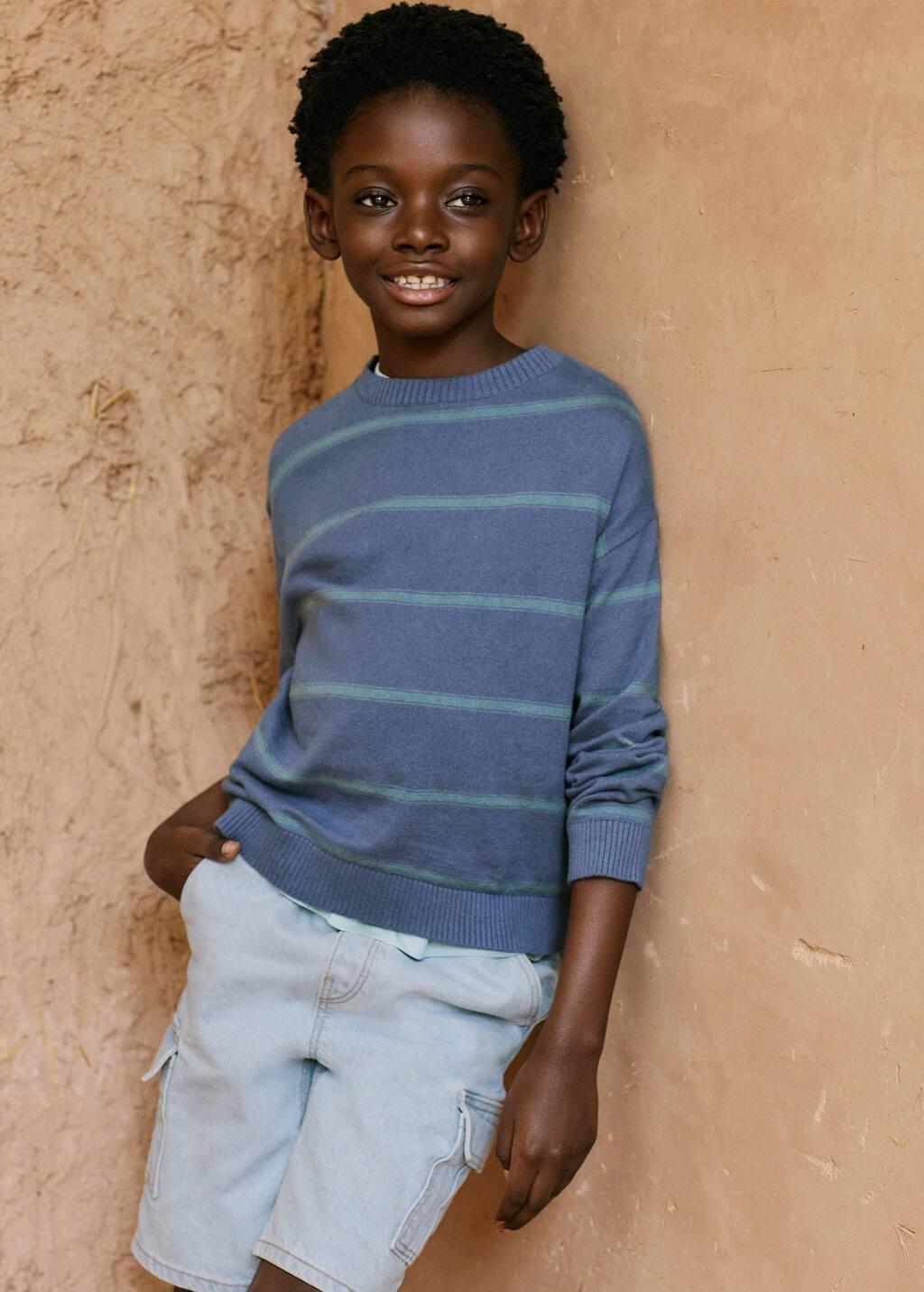Blue Denim Cargo Shorts, Kids Boy, , large image number 2