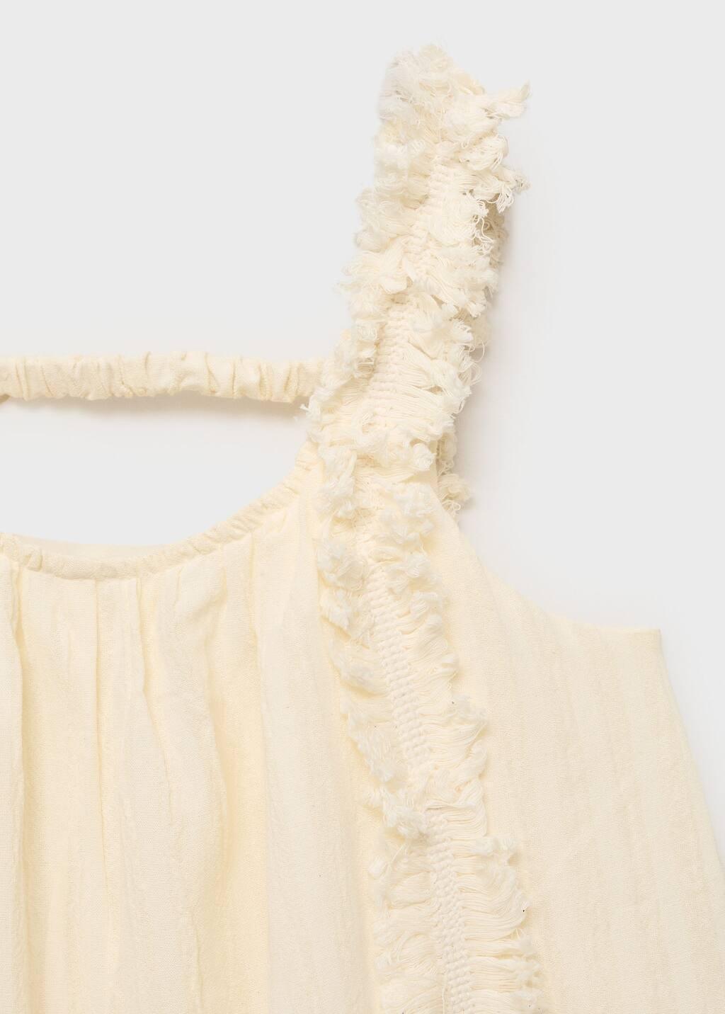 Yellow Lace Cotton Jumpsuit, Kids Girl, , large image number 2