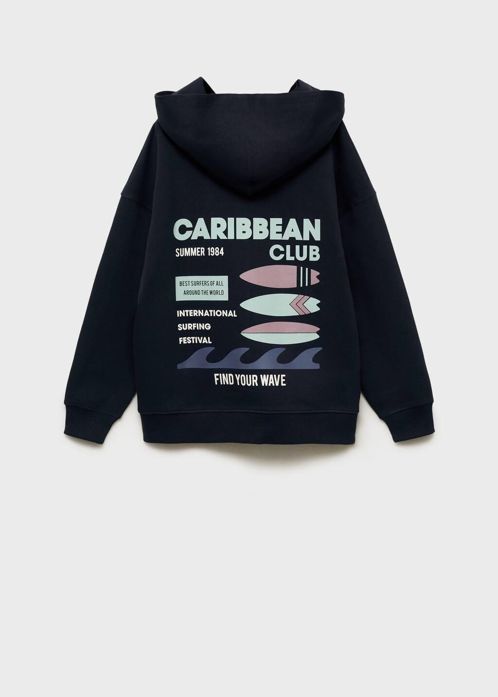 Navy Zipped Hoodie, Kids Boy, , large image number 1