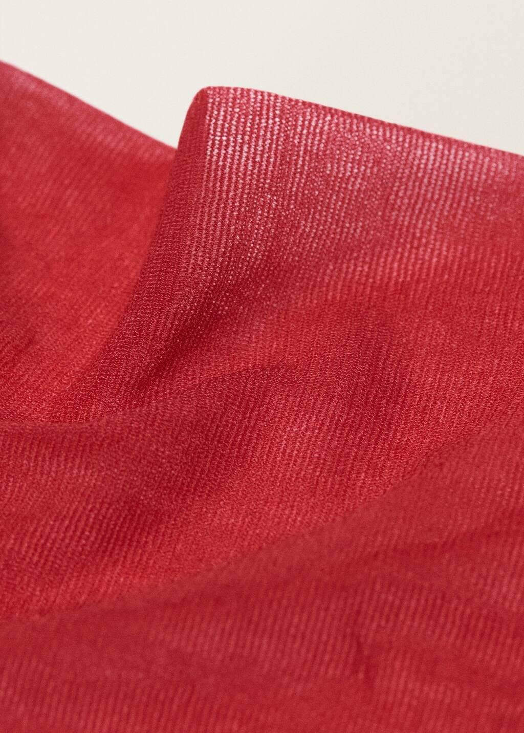 Red Thin Veiled Socks With Opening, 0201_70, large image number 1