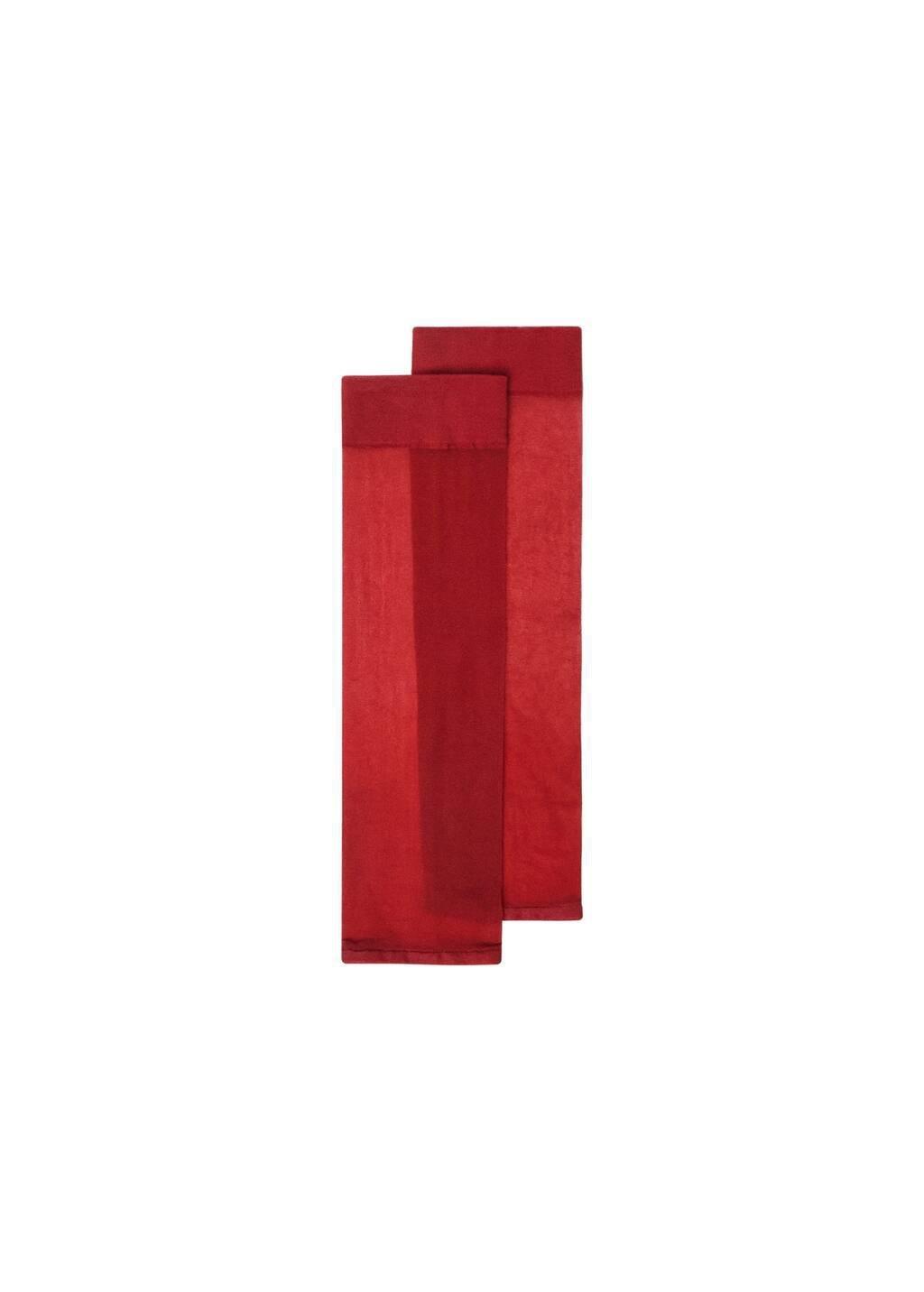 Red Thin Veiled Socks With Opening, 0201_70, large image number 2