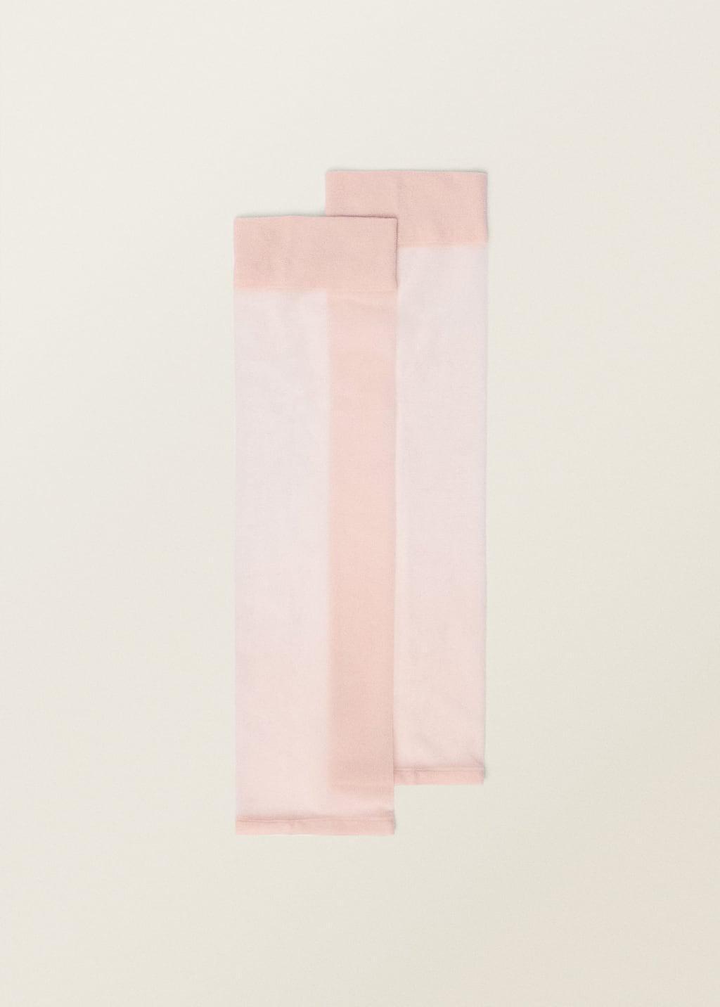 Pink Lt Pastel Thin Veiled Socks With Opening, 0201_82, large image number 4