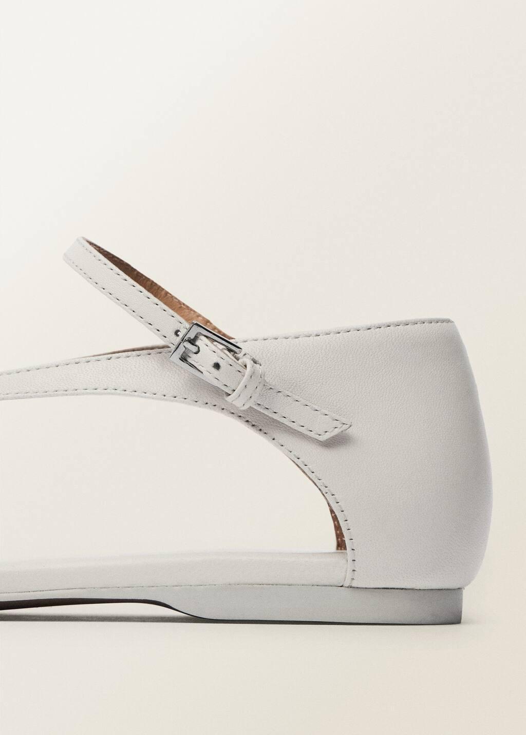 WHITE Leather straps sandals, , large image number 1