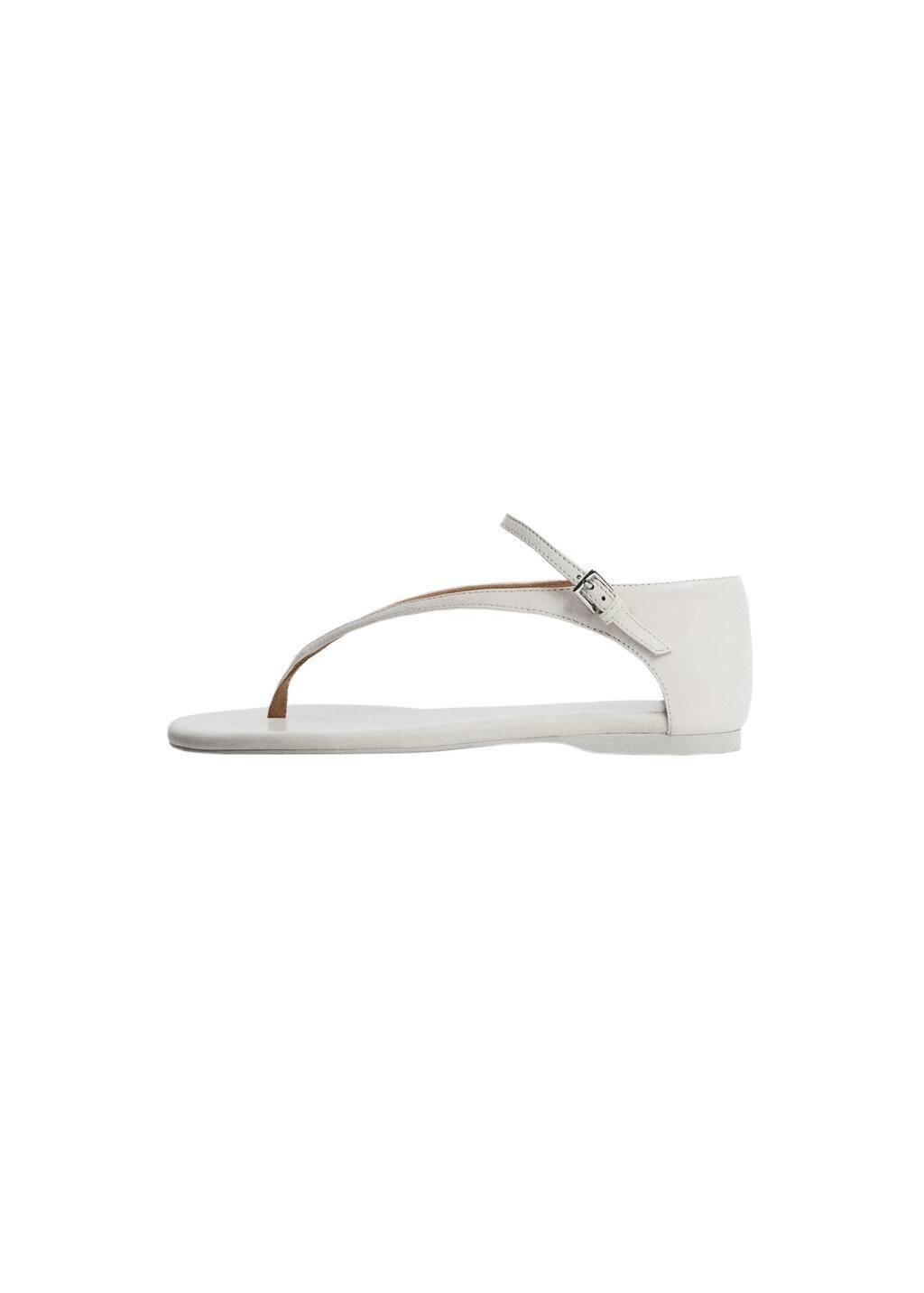 WHITE Leather straps sandals, , large image number 2