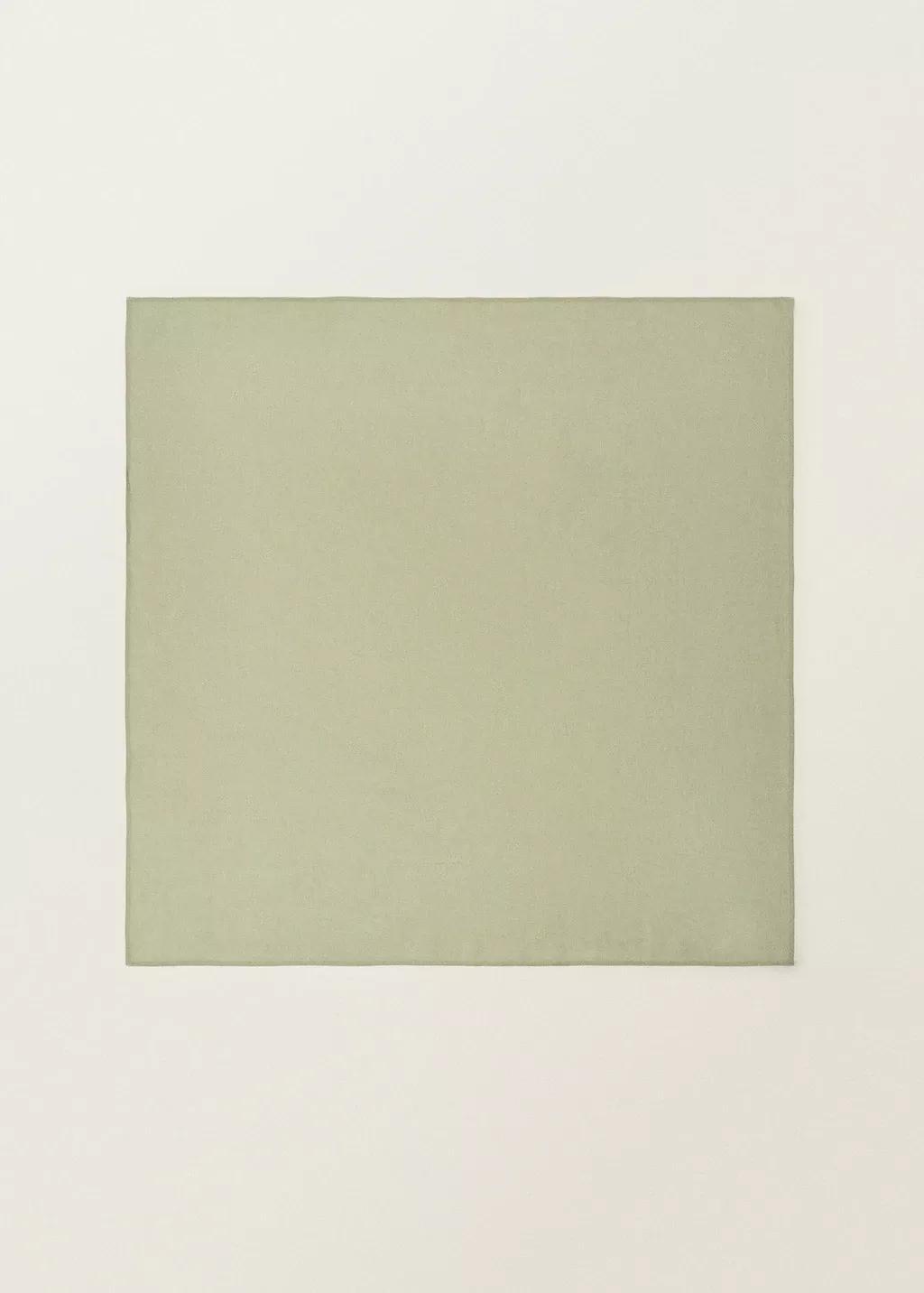 Green Plain Cotton Handkerchief, Green, large image number 3
