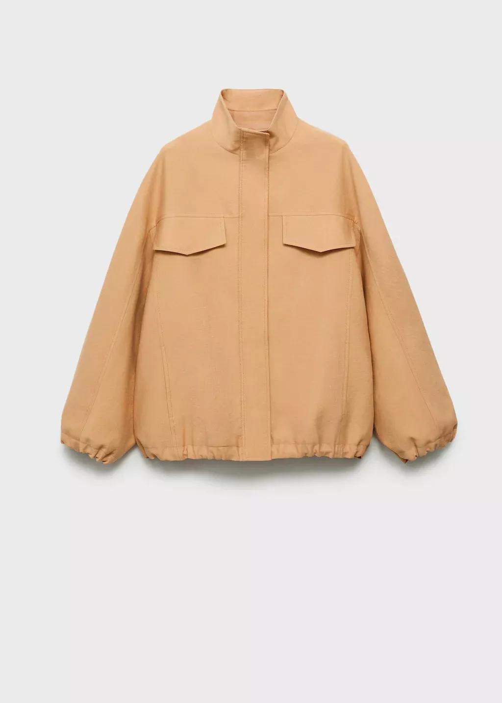 Pink Lt Pastel Oversized Lyocell Jacket With Pockets, , large image number 3
