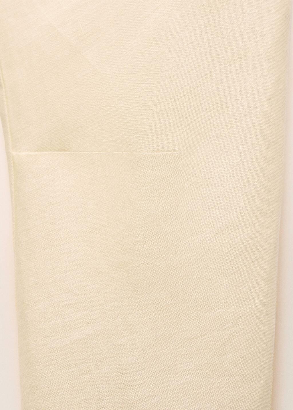 Yellow Linen Shirt With Button Detail, , large image number 6