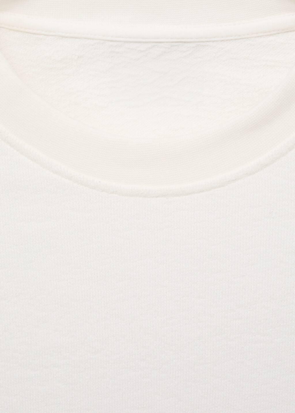 Beige Structured Relaxed-Fit T-Shirt, , large image number 5