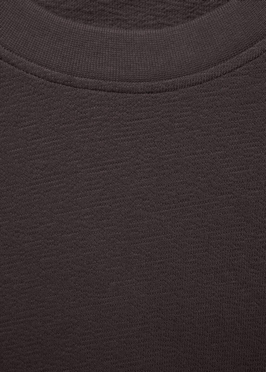 Brown Structured Relaxed-Fit T-Shirt, , large image number 5