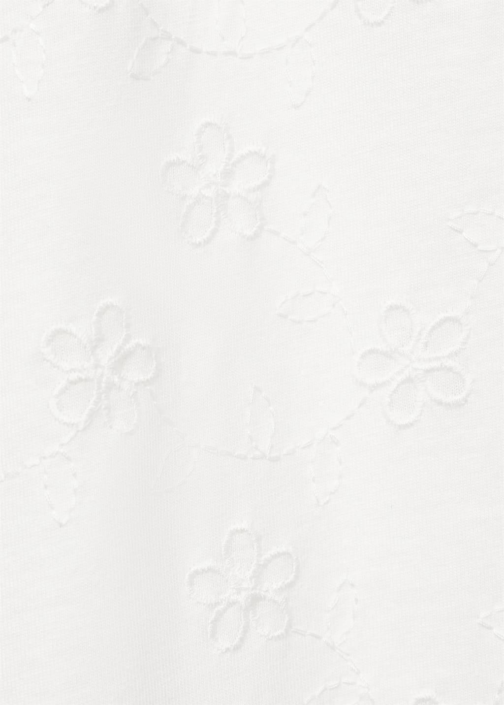 White Floral Embroidery Jumpsuit, Kids Girl, , large image number 2