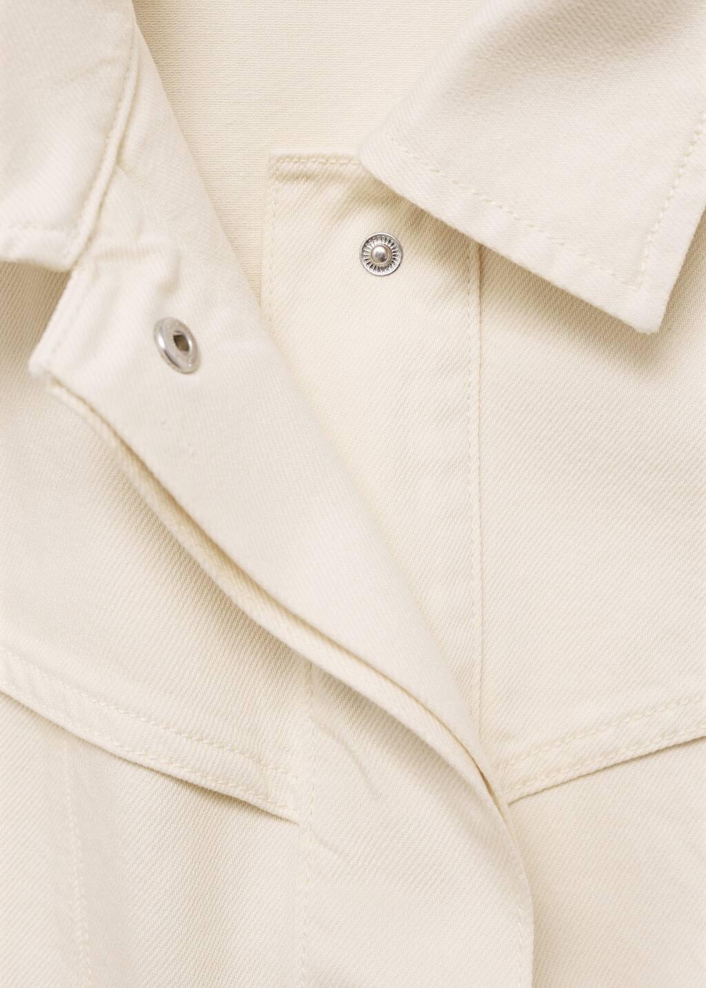 Beige Denim-Effect Waistcoat, , large image number 4