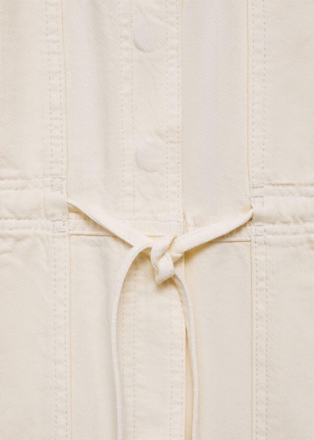 Beige Long Denim Jumpsuit, , large image number 2