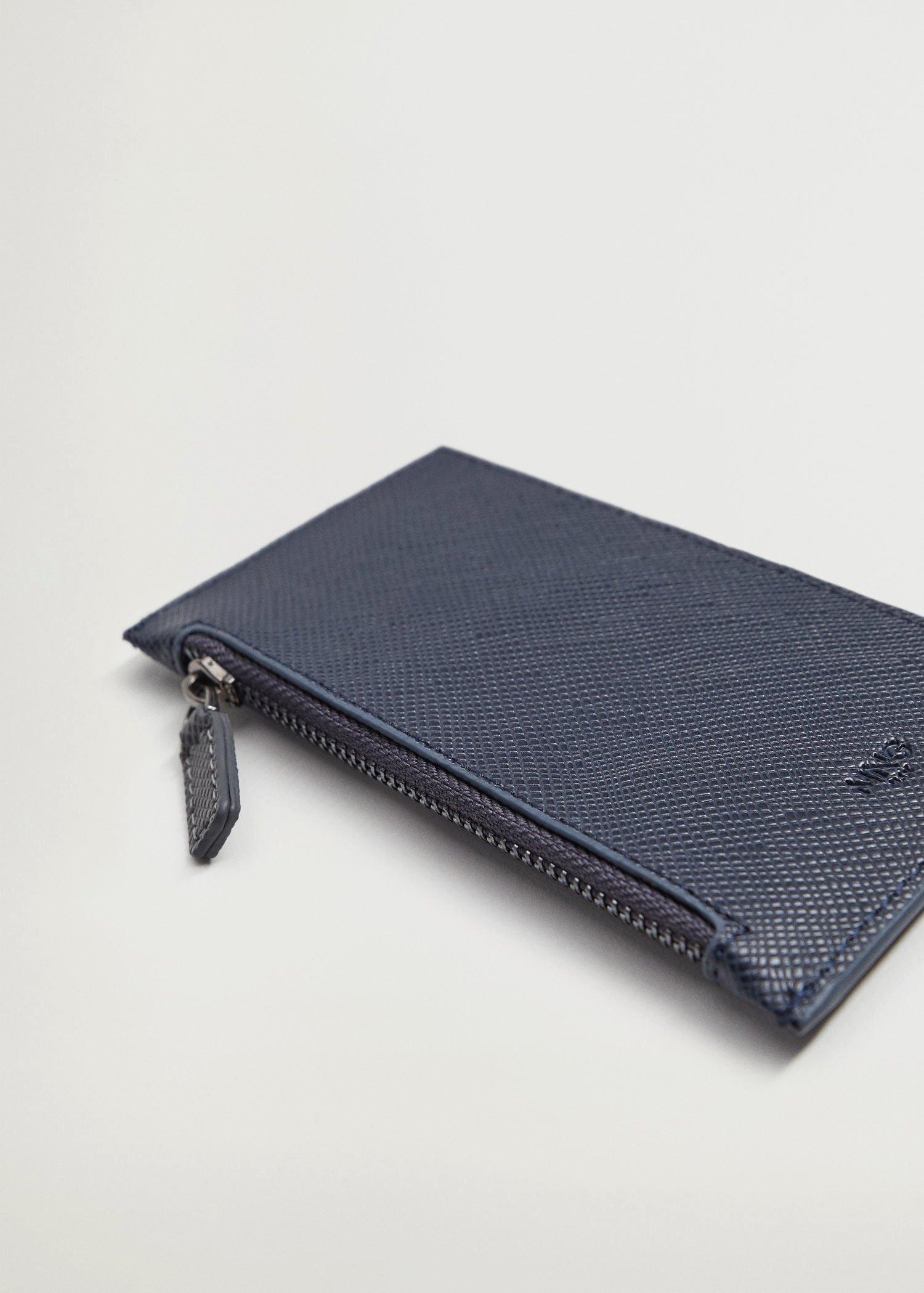 Medium Blue Saffiano-Effect Cardholder, Men, , large image number 1