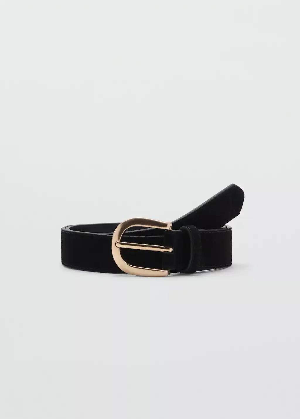 Black 100% Leather Belt, , large image number 4