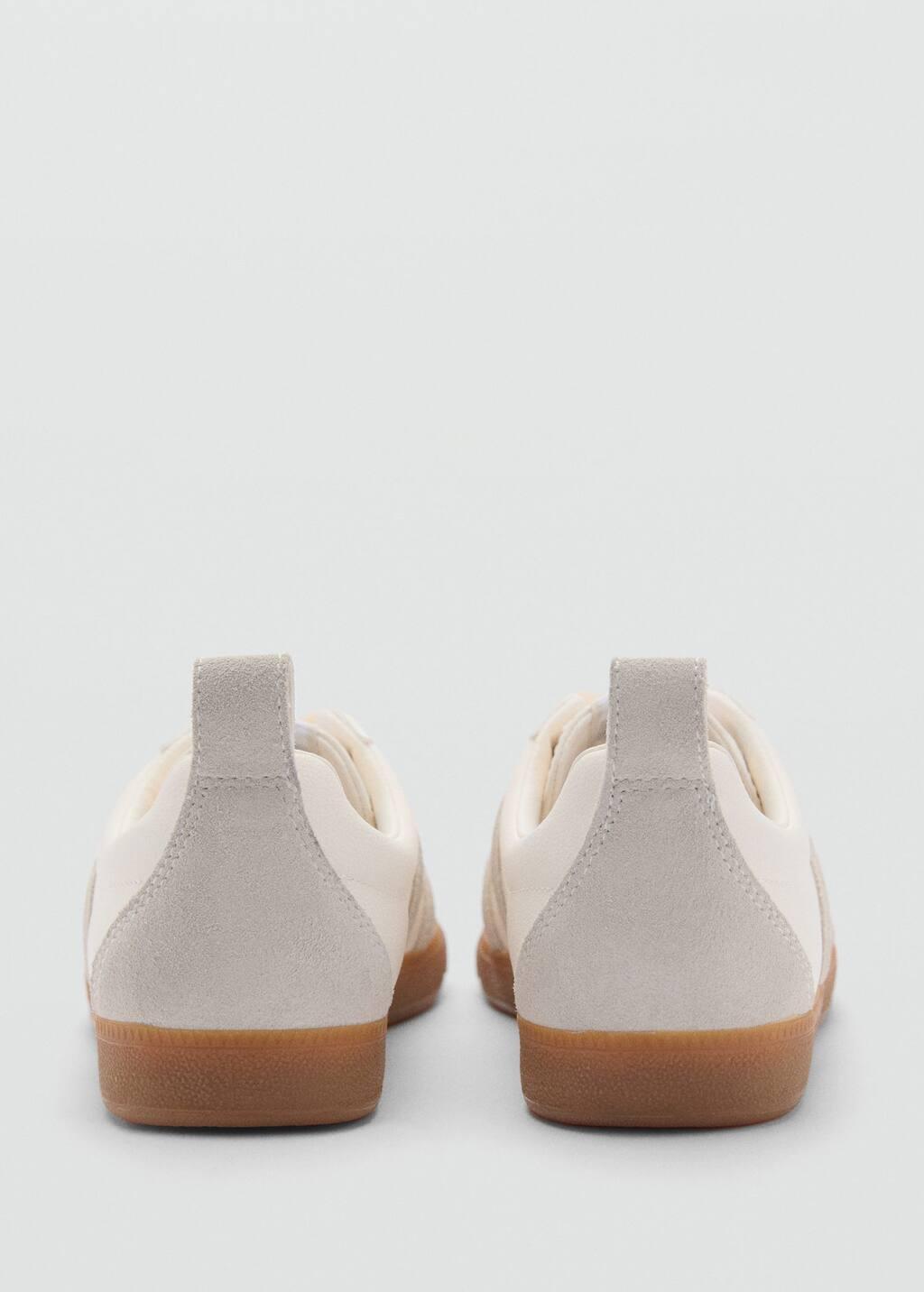 White Contrast Panel Sneakers, , large image number 1