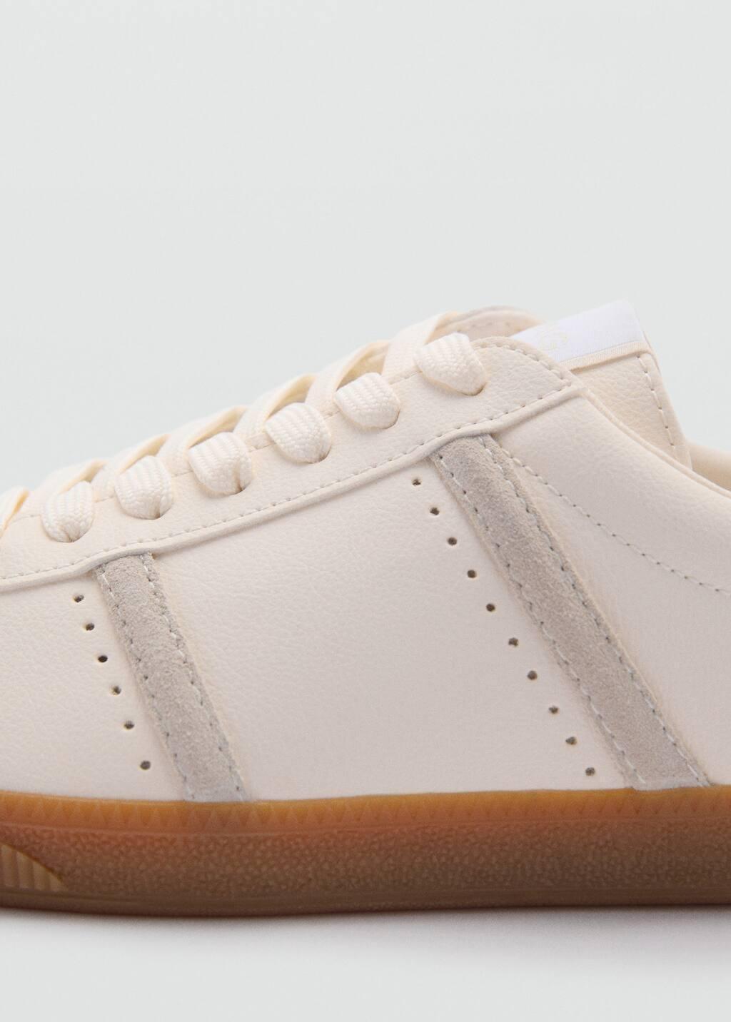 White Contrast Panel Sneakers, , large image number 3