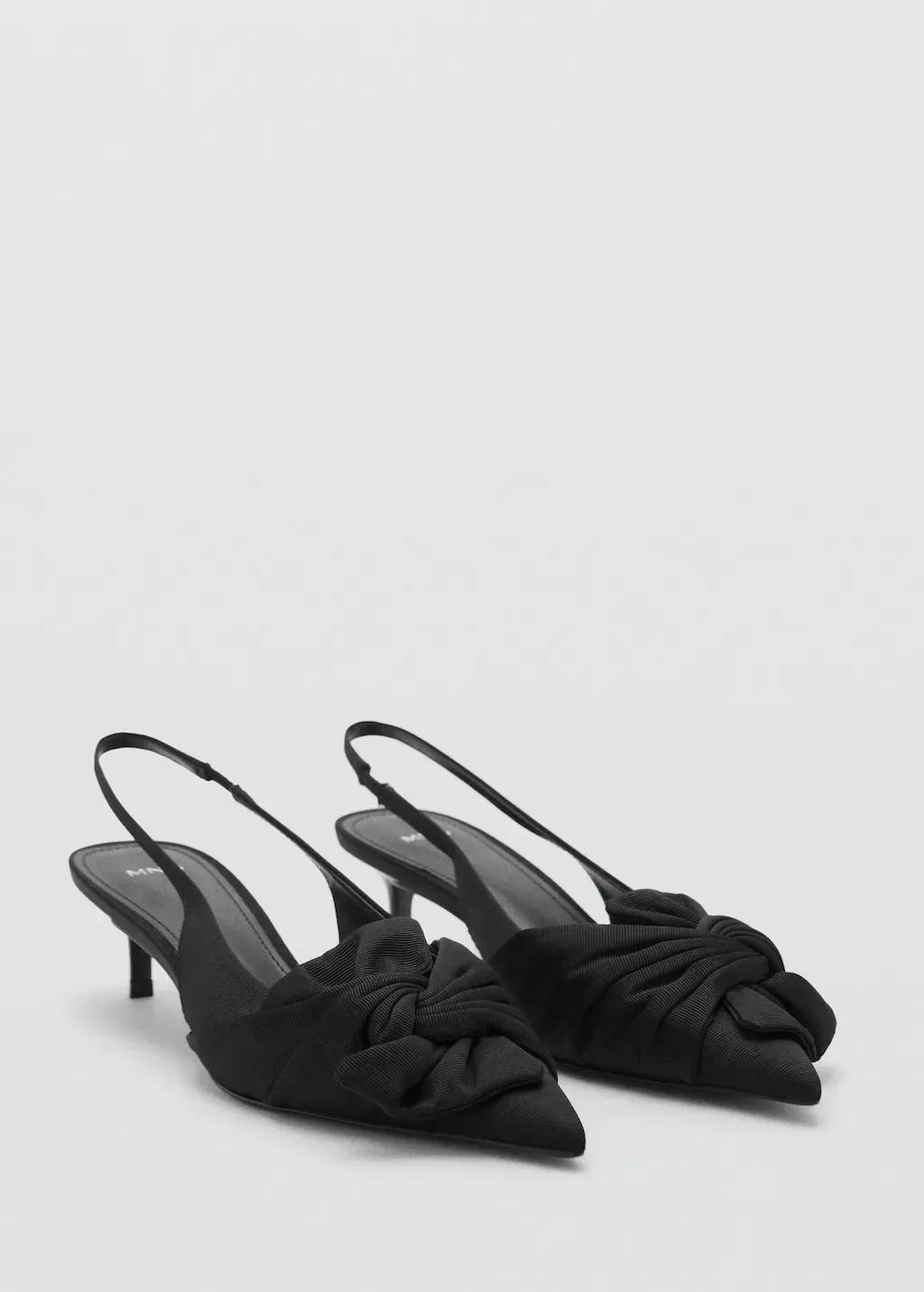 Black Knot Heel Shoes, , large image number 0