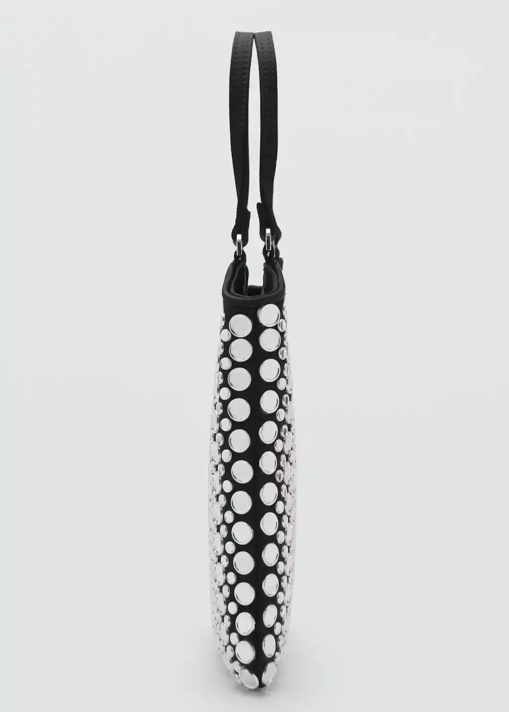 Black Mini Bag With Mirror Detail, Black, large image number 1