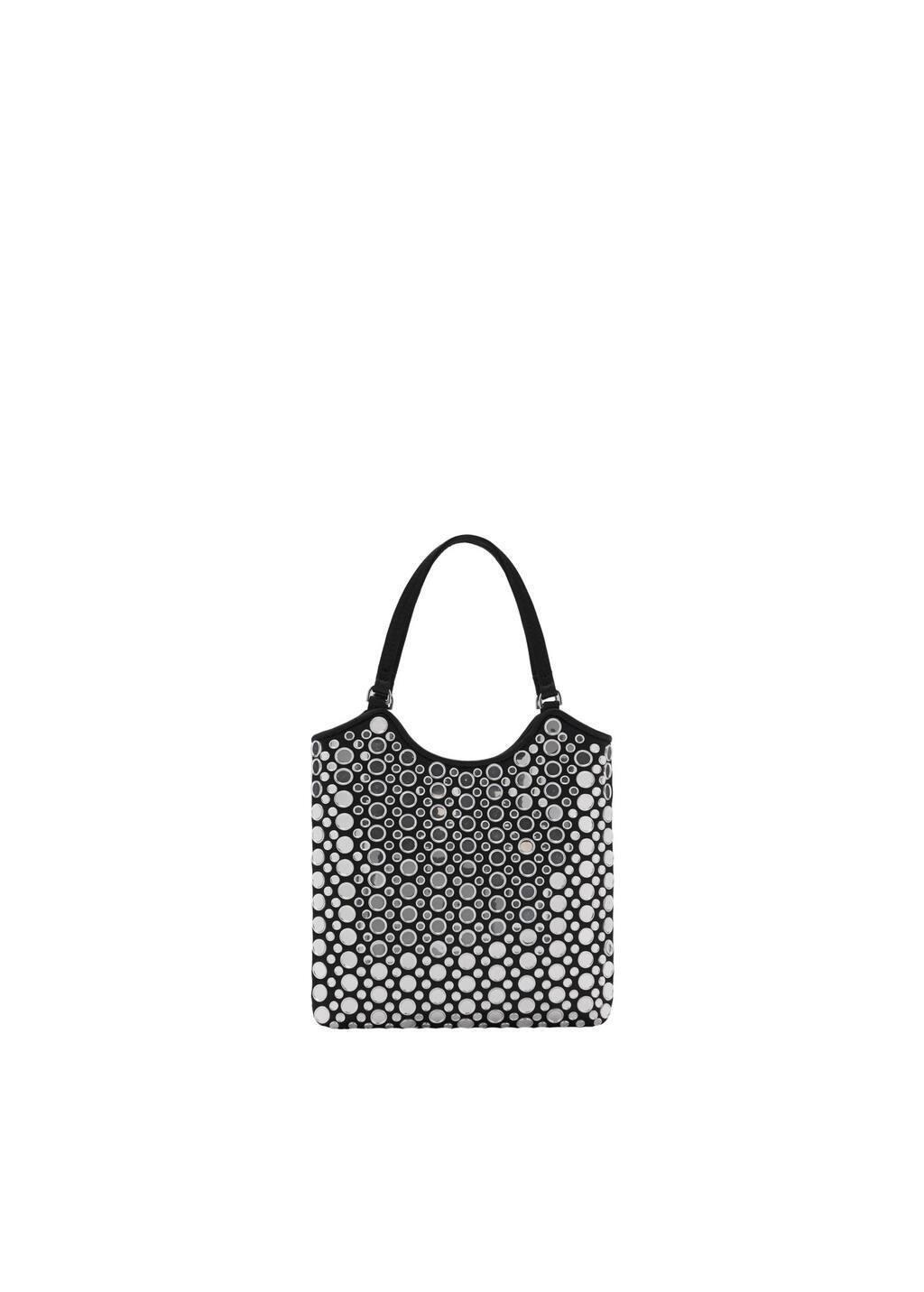 Black Mini Bag With Mirror Detail, Black, large image number 2