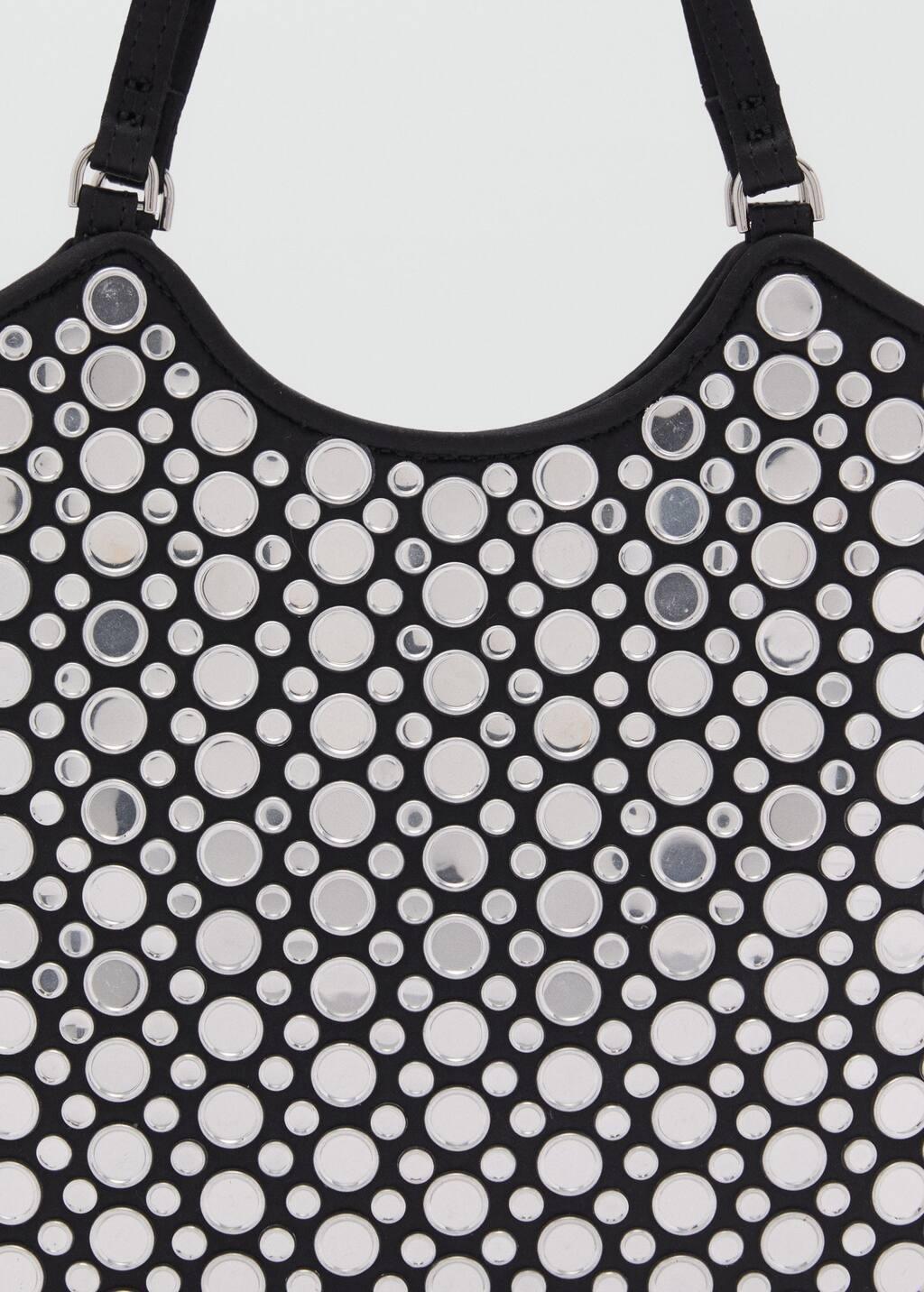 Black Mini Bag With Mirror Detail, Black, large image number 3