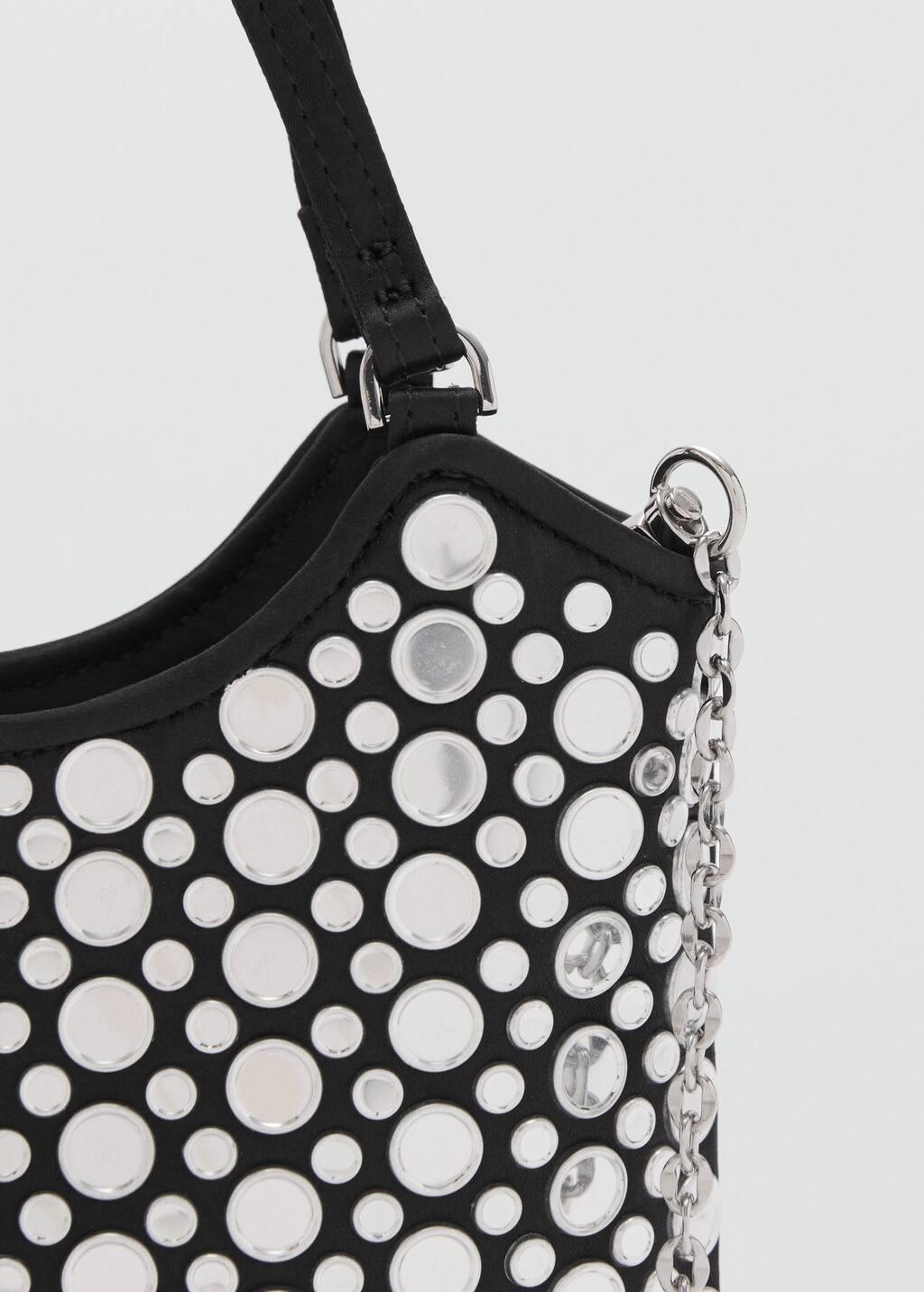 Black Mini Bag With Mirror Detail, Black, large image number 6