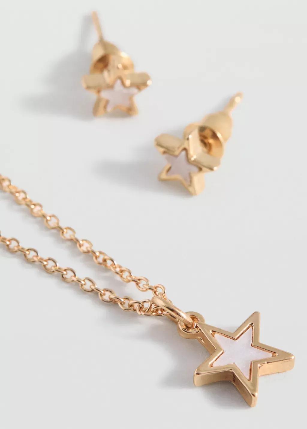 Gold Necklaces And Earrings Set, Kids Girl, Gold, large image number 0