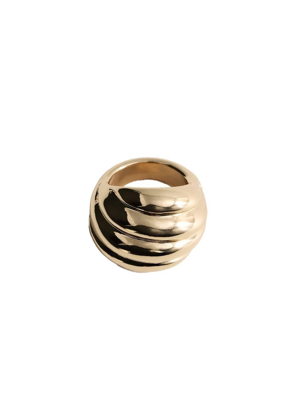 Gold Textured Embossed Ring, , large image number 2