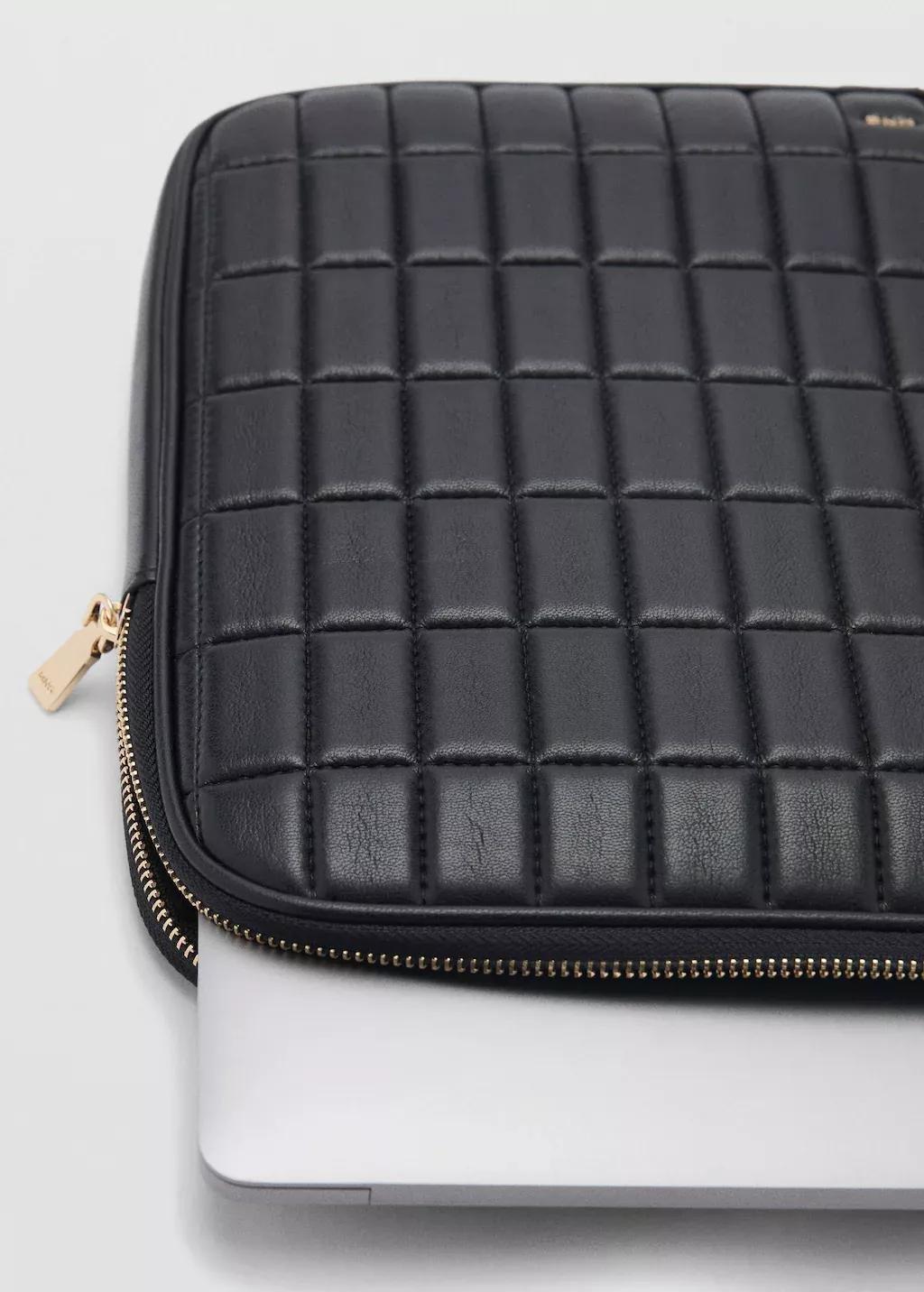 Black Quilted Laptop Case, 0201_99, large image number 3