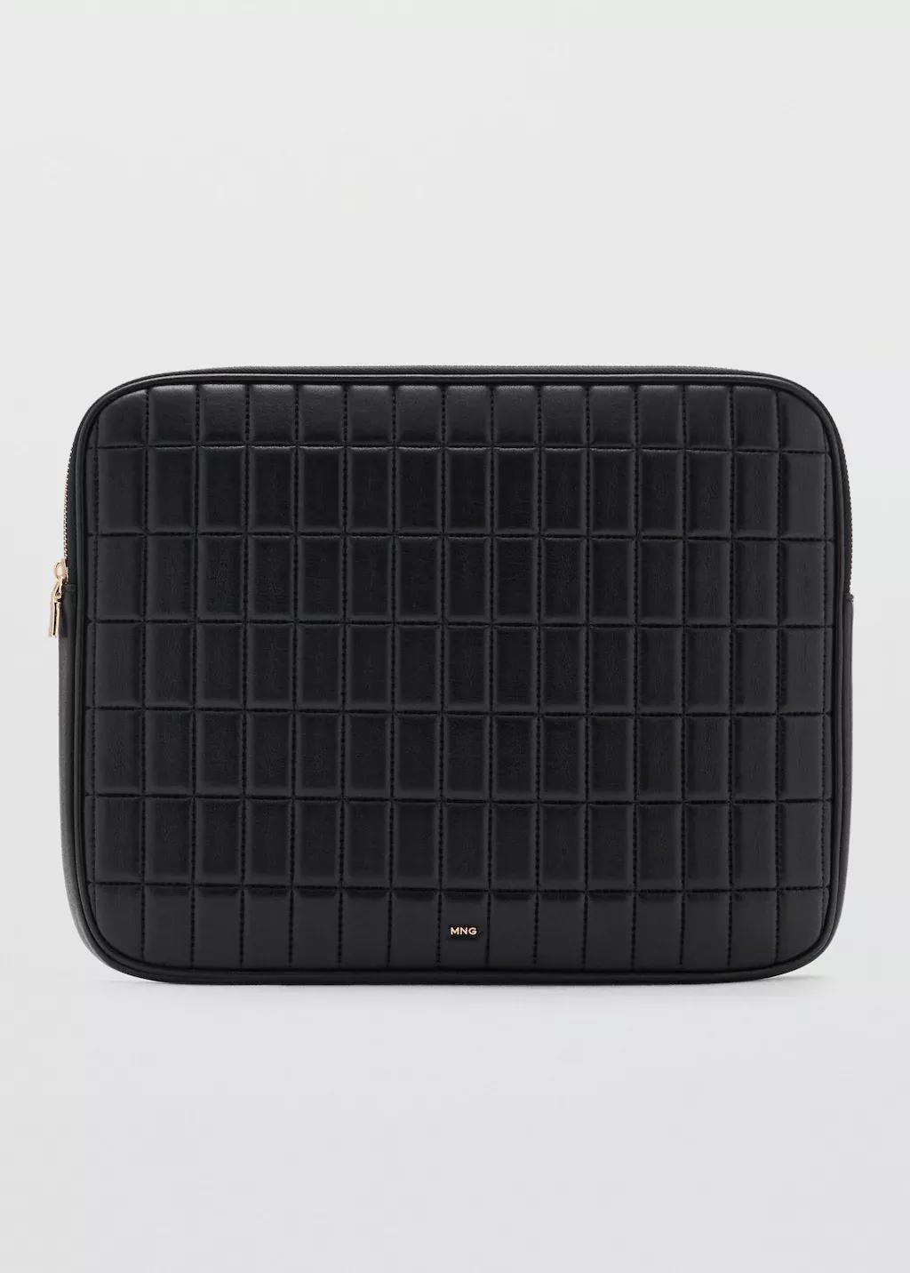Black Quilted Laptop Case, 0201_99, large image number 4