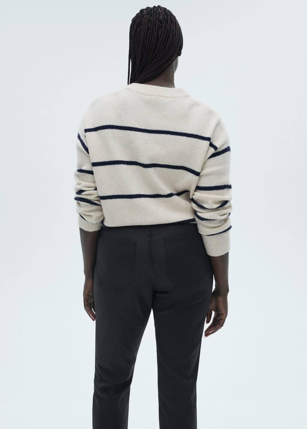 Black Waxed Mid-Rise Skinny Jeans, , large image number 7