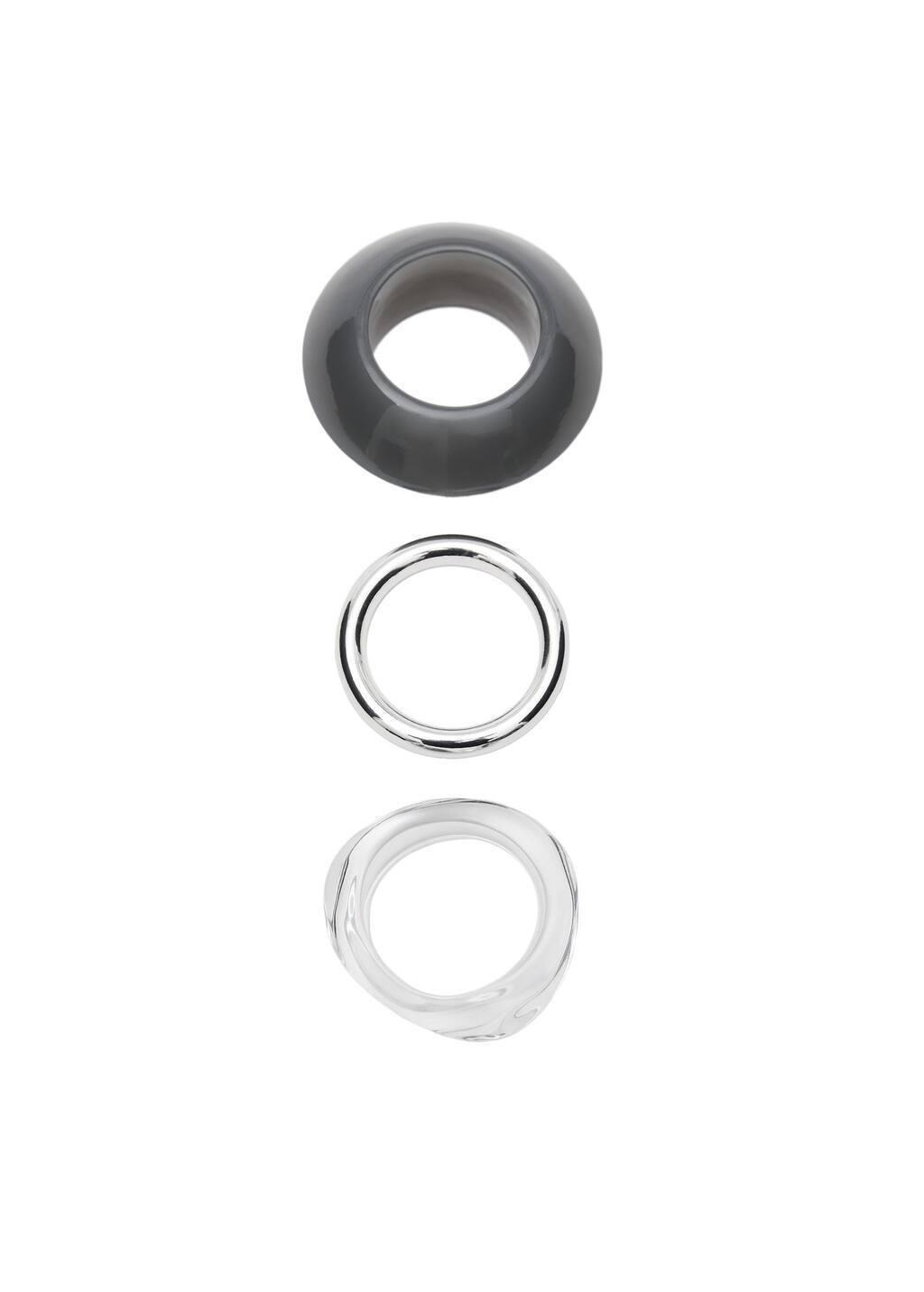 Silver Pack Of 3 Combined Resin Bracelets, 0201_PL, large image number 2