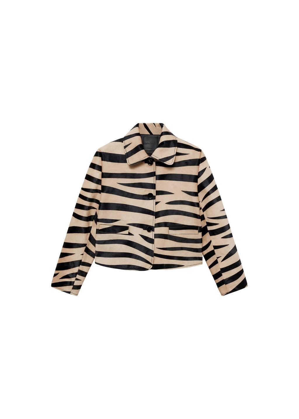 Black 100% Zebra Hair Fur Jacket, , large image number 2