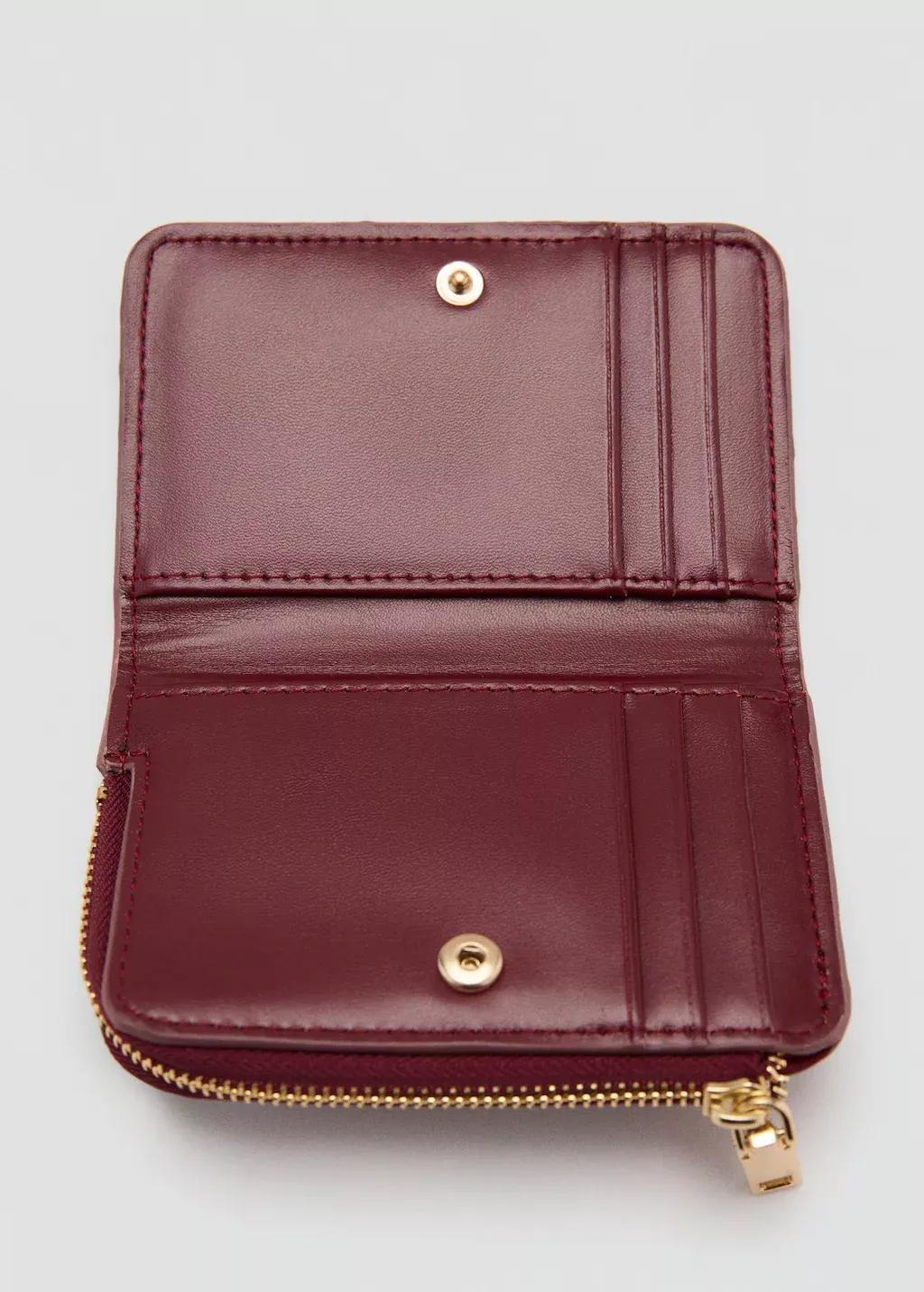 Red Croco Wallet With Zip, , medium