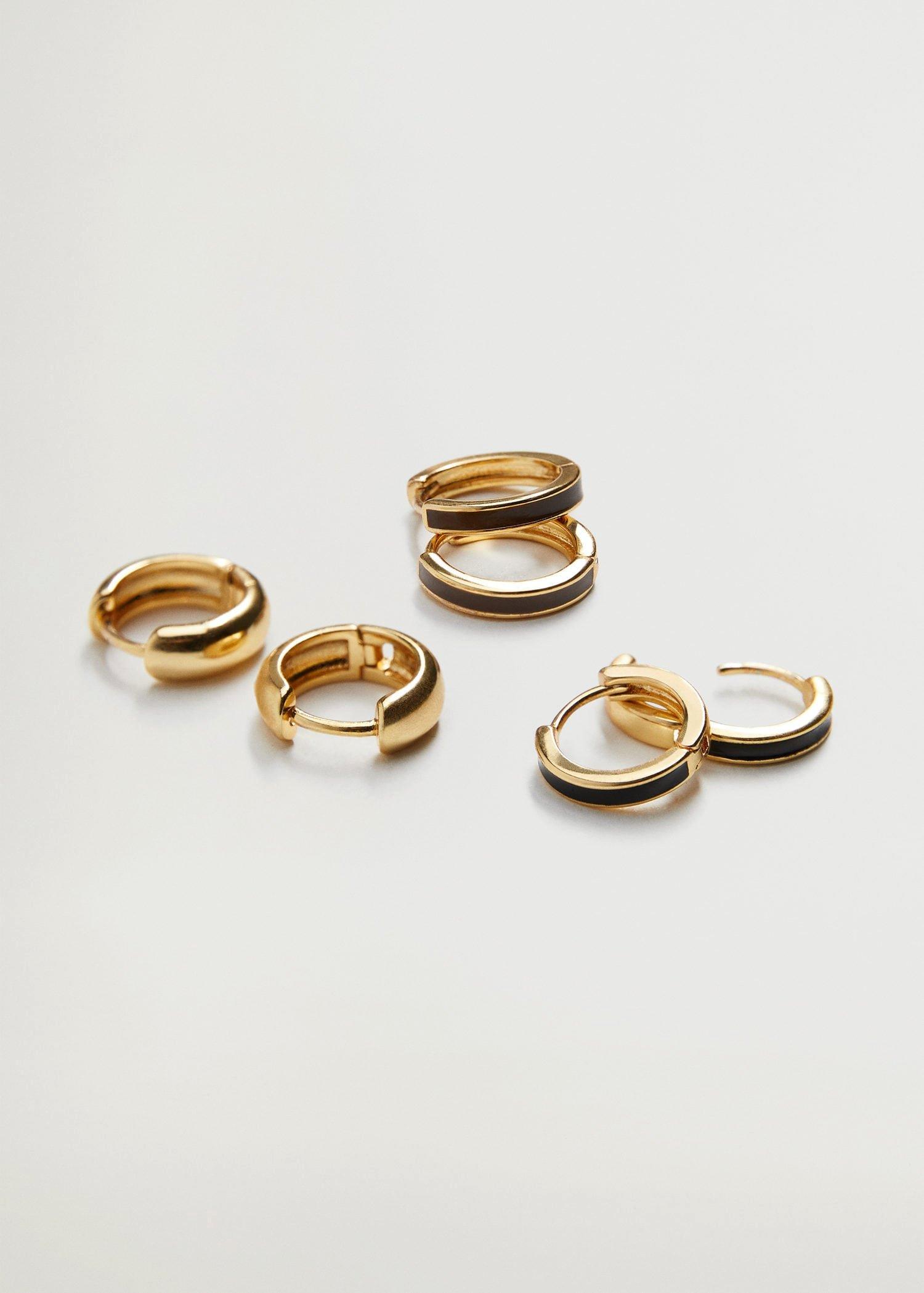 gold Mixed hoop earrings, Women, , large image number 1
