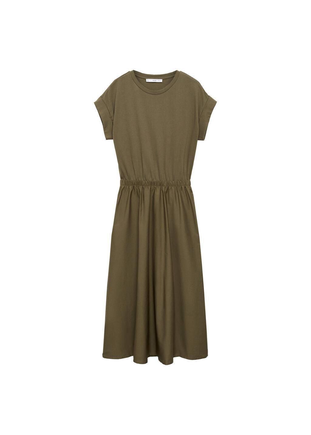 Khaki A-Line Dress, , large image number 2