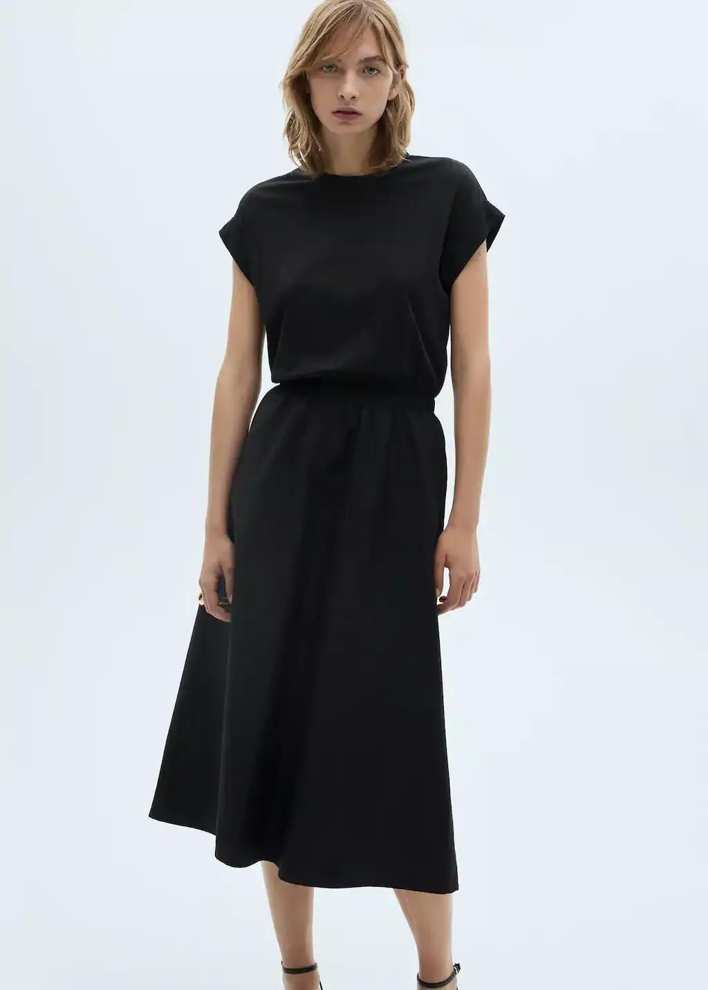 Black A-Line Dress, , large image number 0