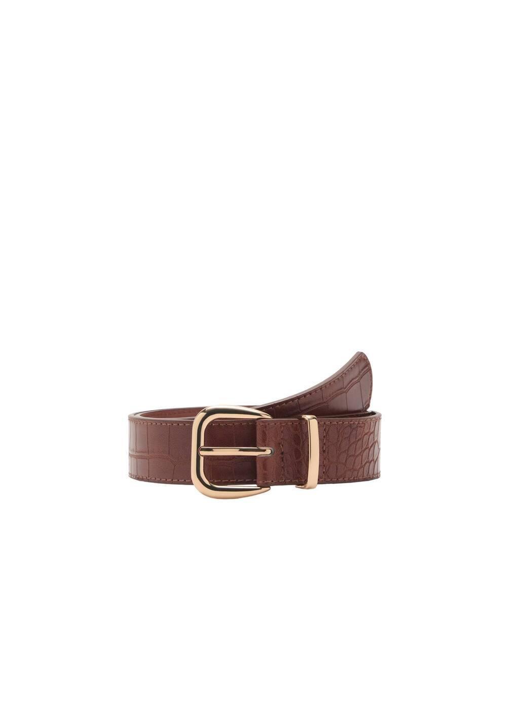 Brown Crocodile-Effect Belt, , large image number 2