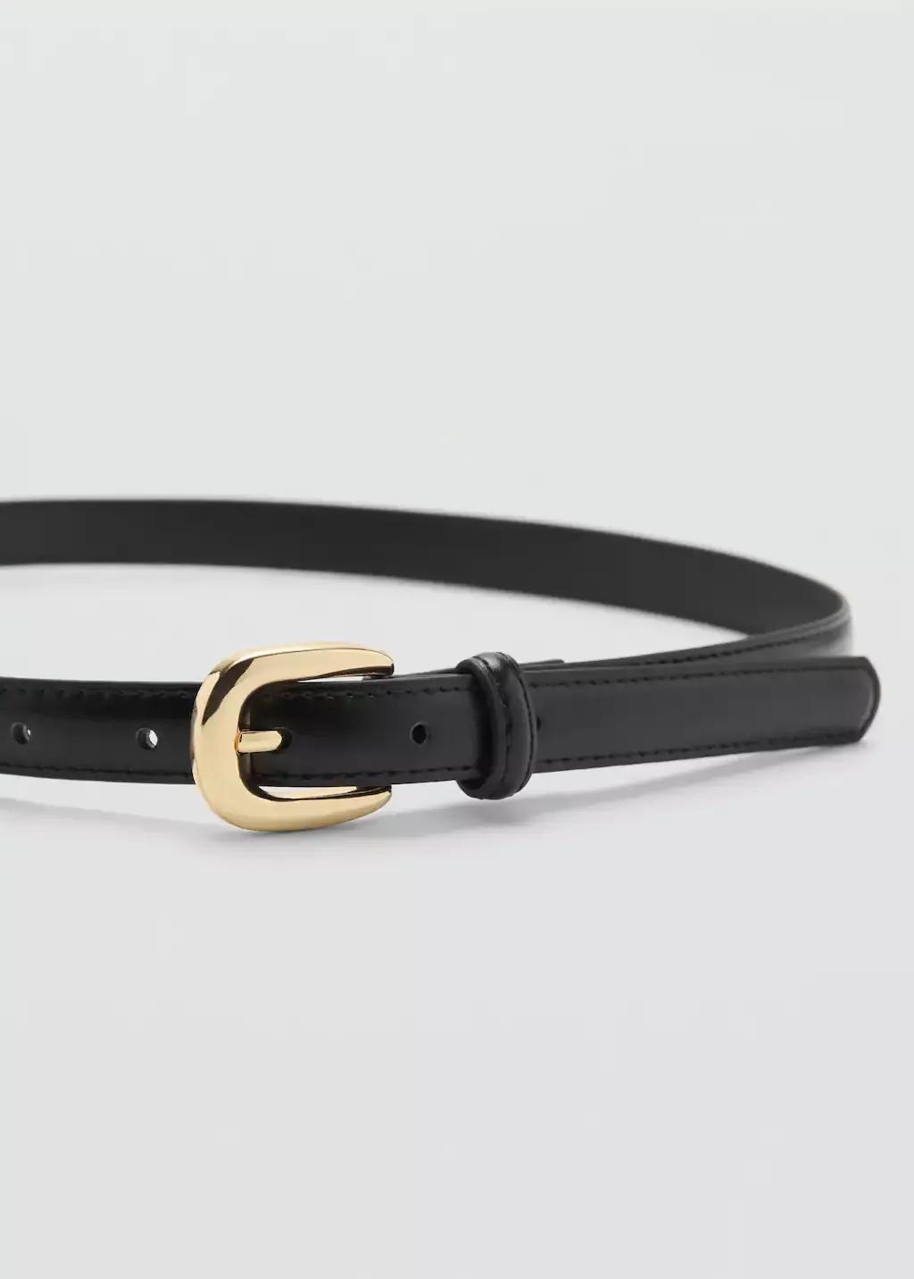 Black Skinny Belt, , large image number 0