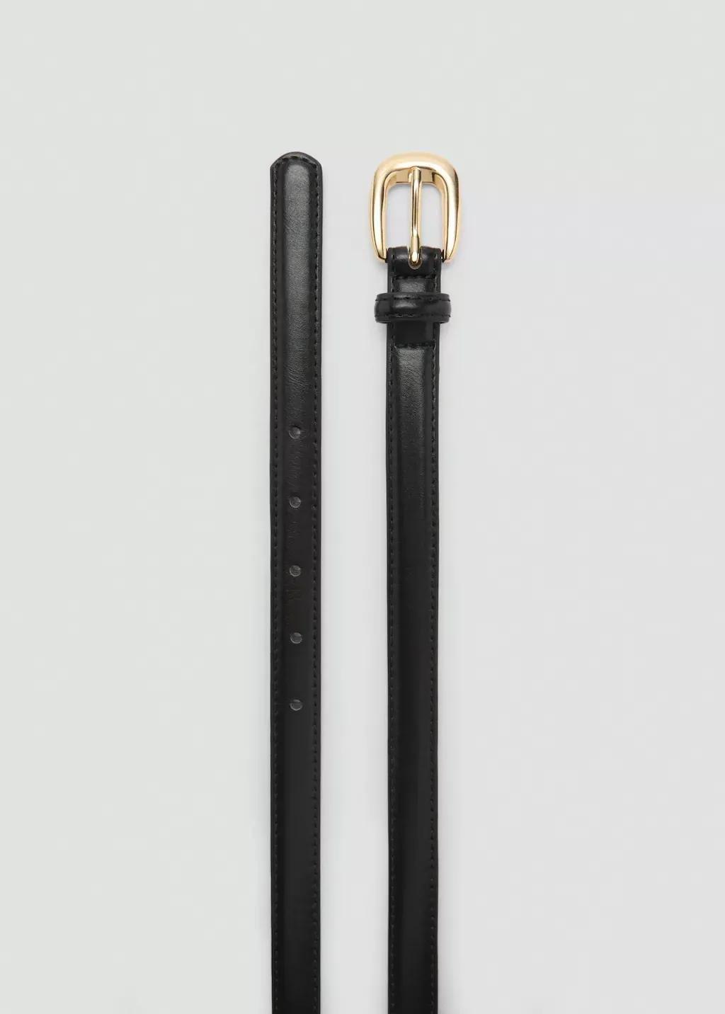 Black Skinny Belt, , large image number 1