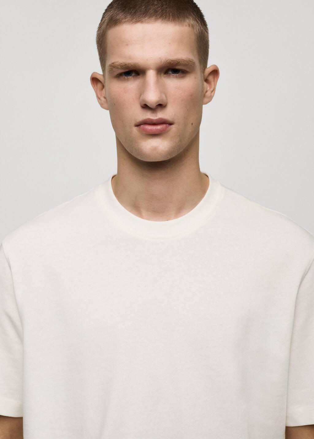 White 100% Cotton Relaxed-Fit T-Shirt, , large image number 2