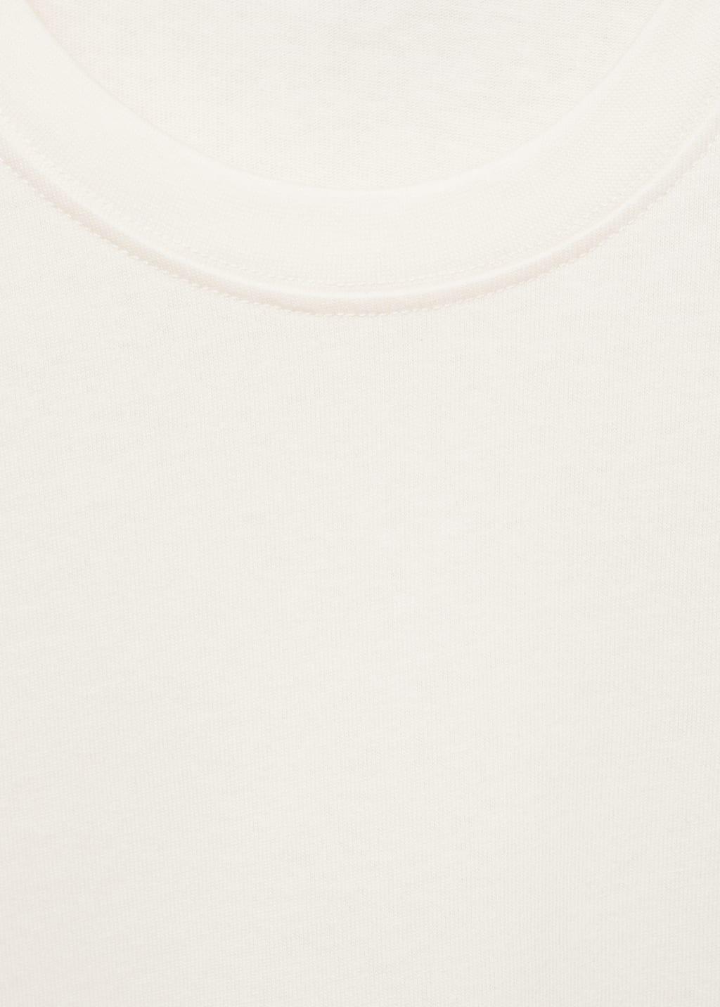 White 100% Cotton Relaxed-Fit T-Shirt, , large image number 5