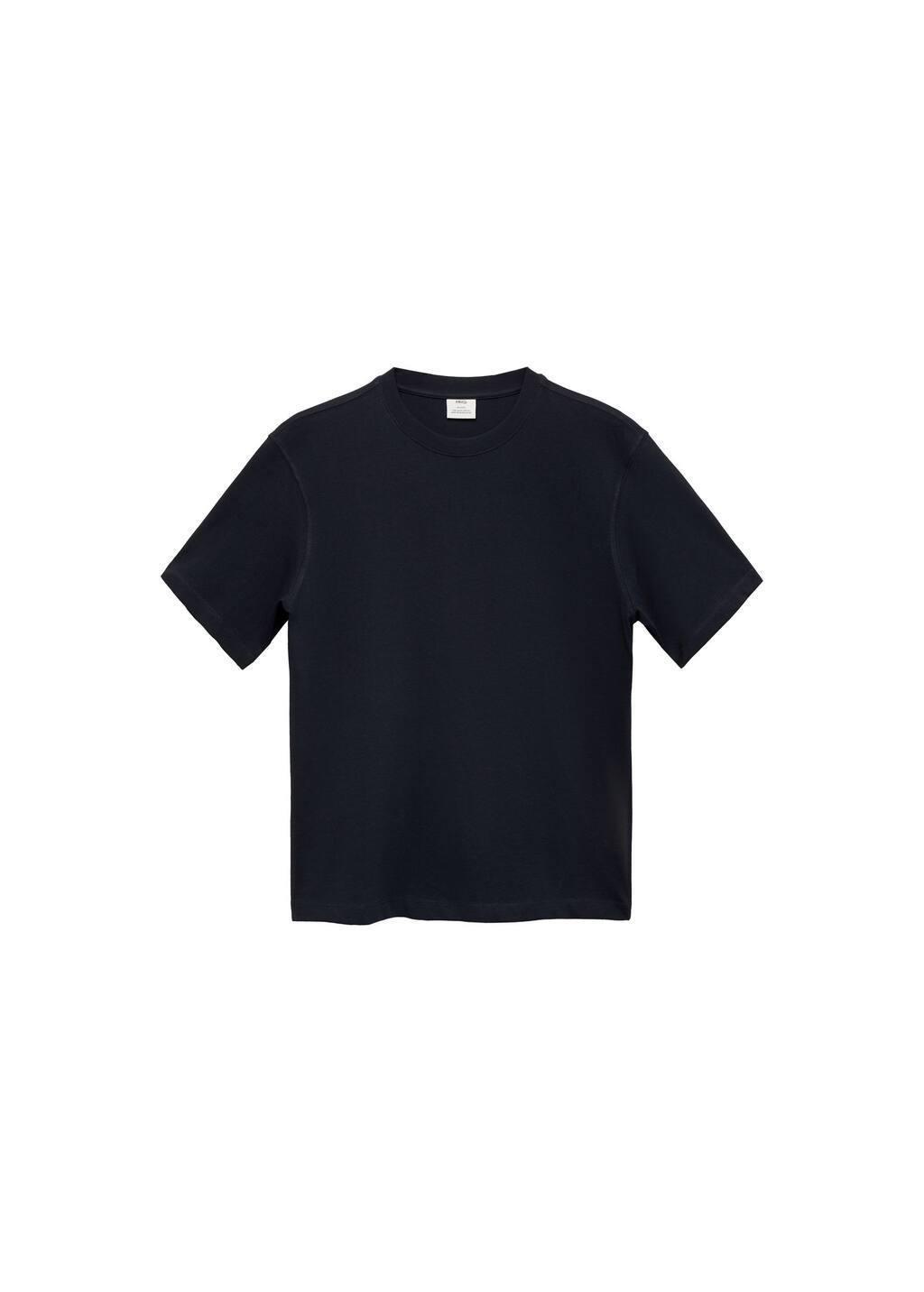 Navy 100% Cotton Relaxed-Fit T-Shirt, , large image number 2