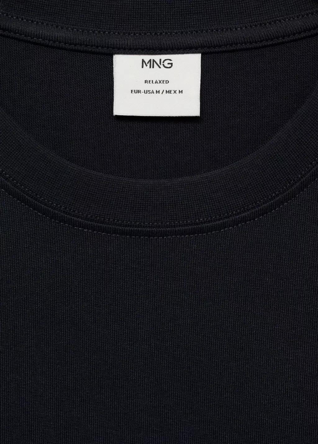 Navy 100% Cotton Relaxed-Fit T-Shirt, , large image number 5