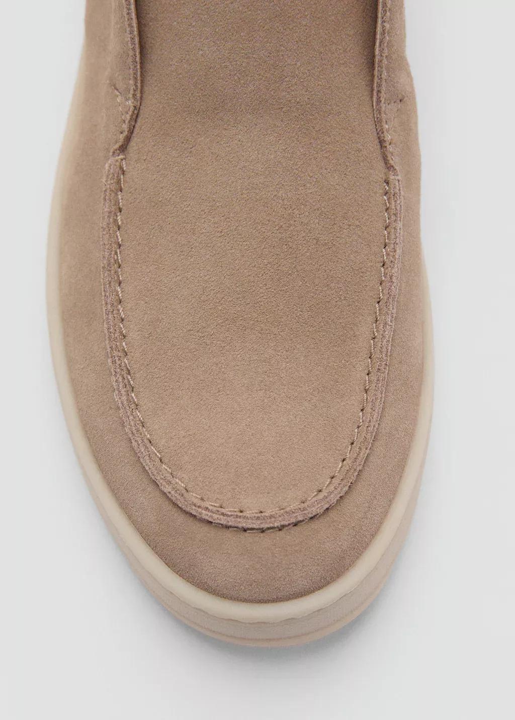 Brown Lt Pastel Casual Suede Leather Ankle Boots, , large image number 3